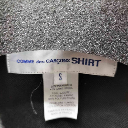 コムデギャルソンシャツ COMME des GARCONS SHIRT 袖フェイクレザー 切替テーラードジャケット メンズ  S